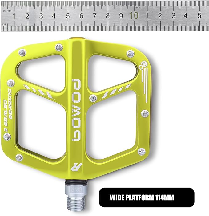 Bike Pedals 9/16" Lightweight Non-Slip Bicycle Platform Pedals - Fits Most Adult Bikes & Mountain Bikes &MTB, Road Bikes and Slip-Resistant Design