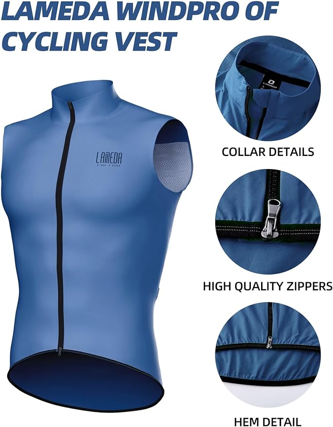 LAMEDA Cycling Jacket for Men Women, Windproof Lightweight Packable Cycling Windbreaker Bicycle Clothing Jacket