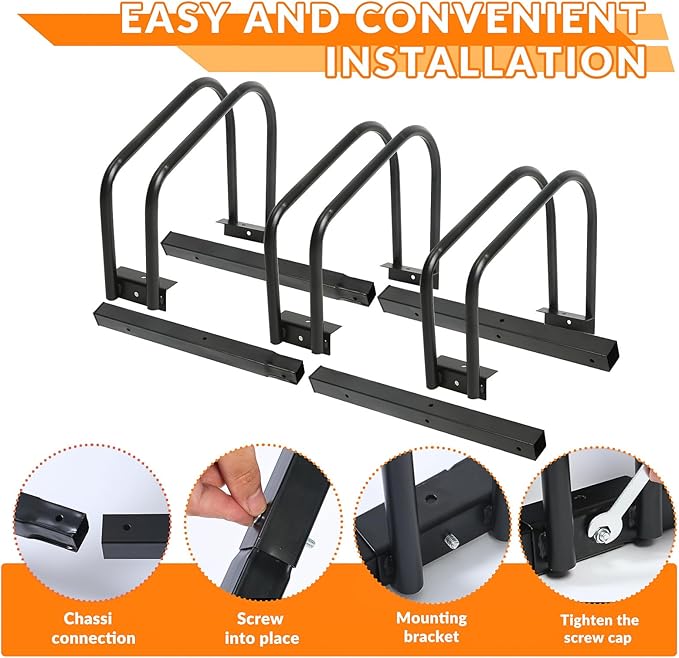 Bikes Floor Stand Bike Parking Rack Garage Bike Storage Stand Bicycle Storage Organizer for Mountain Bike, Road Bike Fit 22-28" Wheel Stand Tire Width 2.2"