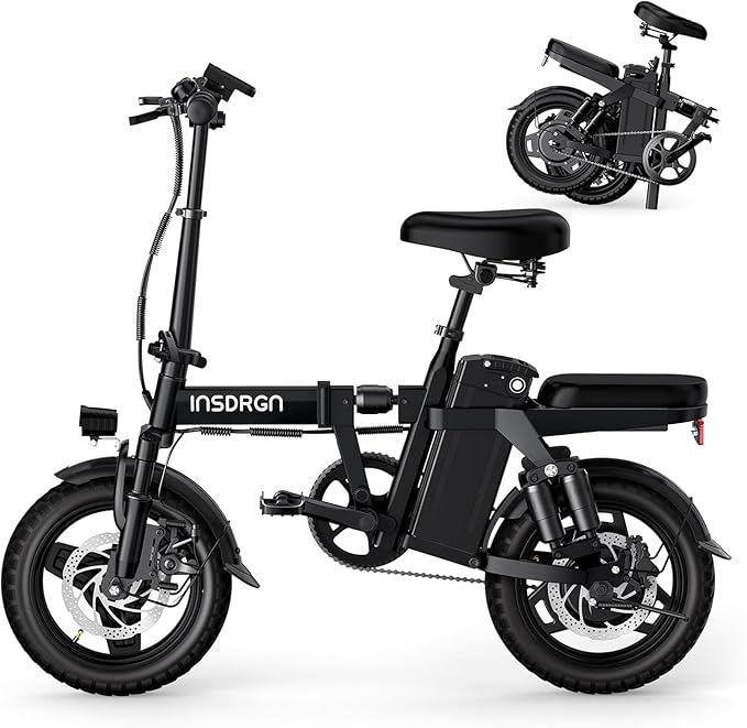 Electric Bike for Adults and Teens, 14" Mini Folding E Bike, 1500W Peak Motor, 48V 768Wh Removable Battery, 35Miles, 20MPH Commuting Electric Mountain Bike, 9 Shock Absorbers, UL2849