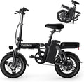 Electric Bike for Adults and Teens, 14" Mini Folding E Bike, 1500W Peak Motor, 48V 768Wh Removable Battery, 35Miles, 20MPH Commuting Electric Mountain Bike, 9 Shock Absorbers, UL2849