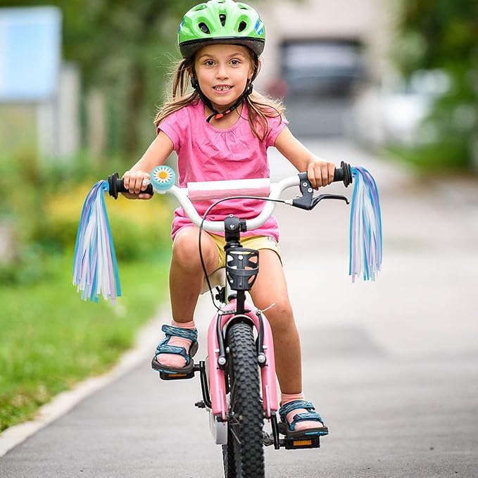 PLATT Bike Bell for Kids, Bike Horn for Boys and Girls Bike with 1 Pair Bike Streamer Tassels
