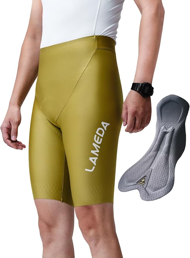 LAMEDA Padded Bike Shorts for Men Breathable Cycling Shorts with Padding Moisture-Absorbing Bicycle Shorts for Biking Road