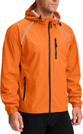 Bikewa Men's Cycling Rain Jackets Waterproof Running Bike Windbreaker Lightweight Packable Hooded Jacket