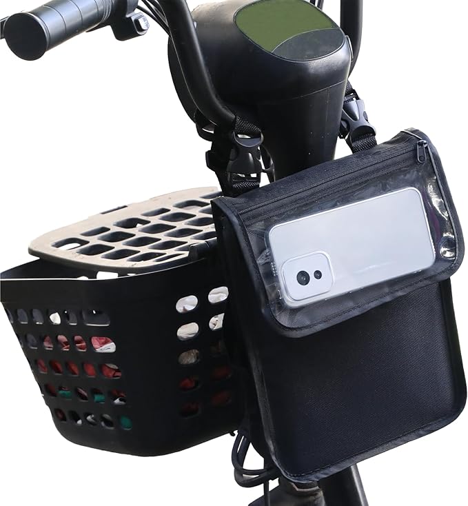 Electric Scooter Bag Waterproof Scooter Accessories Large Capacity Front Hanging Handlebar Organizer Phone Organizer Pouch for Bike Motorcycle Bicycle