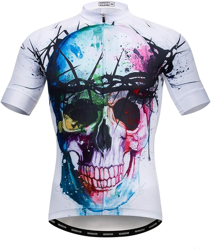 Men's Cycling Jerseys Wolf Print Bicycle Shirts Summer Road Bike Clothes Quick Dry Breathable
