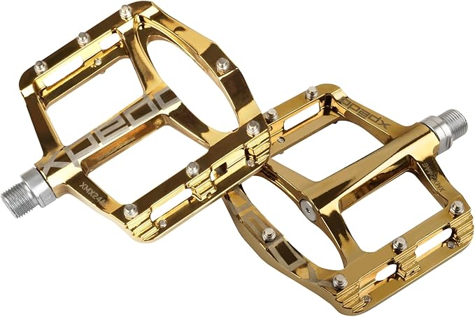 Xpedo Spry Flat Bicycling Pedals | Magnesium Body, 11mm Low-Profile, 106x100mm Platform, 28 Steel Replaceable Pins | MTB Trail/Enduro