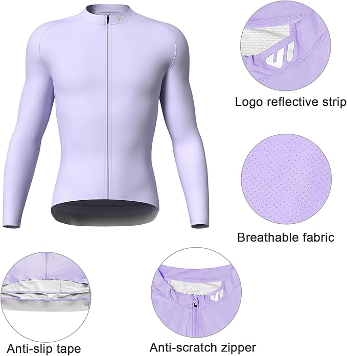 Lo.gas Cycling Jersey Men Short Sleeve, Road Bike Jerseys Full Zipper with Pockets, Bicycle Clothing Breathable Quick Dry