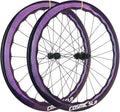 Carbon Road Bike Wheelset, 700C Bicycle Center Lock Disc Brake 6 Bolt Hub Wave Rim Wheels, for Long-Distance Riding