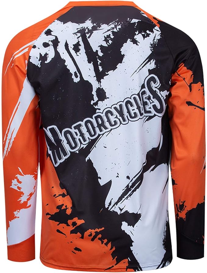 PSPORT Men's Motocross Jersey Long Sleeve Motocross Shirt Men Mountain Dirt Bike Jersey Downhill Riding Racing Clothing Tops