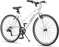 AVASTA Populus 700C Road Bike for Women with Kickstand, 15 17 Inch Lightweight Step Through Aluminum Alloy Frame, 7-Speed Drivetrain, Multiple Colors