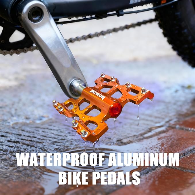 Bike Pedals 9/16" Lightweight Non-Slip Bicycle Platform Pedals - Fits Most Adult Bikes & Mountain Bikes &MTB, Road Bikes and Slip-Resistant Design