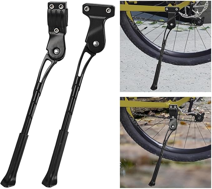 Universal Adjustable Bike Kickstand, Aluminum Side Stand Single Leg(Three Holes)