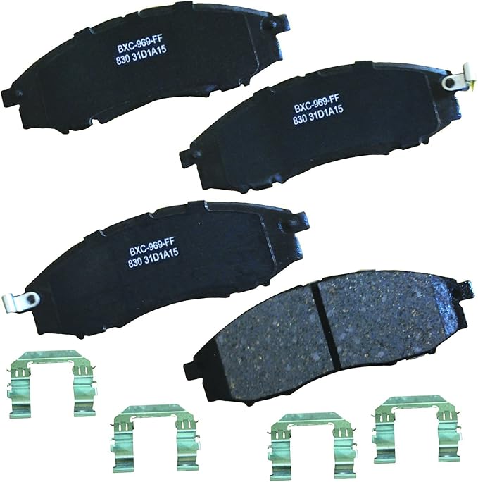 Bendix Premium SBC830 Ceramic Front Brake Pads for Nissan Frontier 2004-2003, Xterra 2004-2000