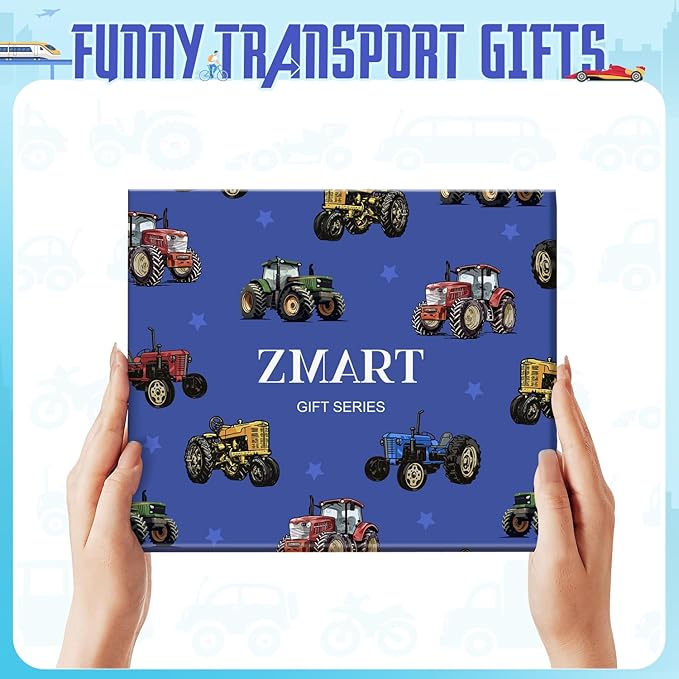 Zmart Funny Transportation Gifts - Race Car Train Motorcycle Tractor Bike Socks for Adult