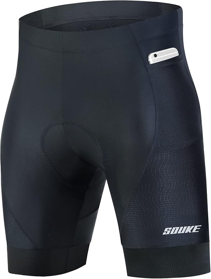 Souke Sports Padded Bike Shorts for Men Cycling Bicycle Shorts Comfortable Road Biking Pants