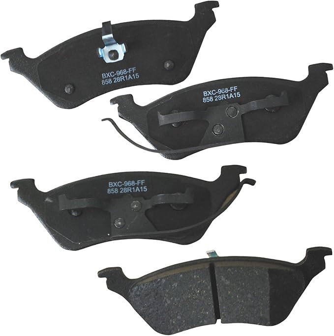 Bendix Premium SBC858 Ceramic Rear Brake Pads for Chrysler Town & Country 2007-2001, Voyager 2008-2001, Dodge Caravan 2007-2001, Grand Caravan 2007-2001
