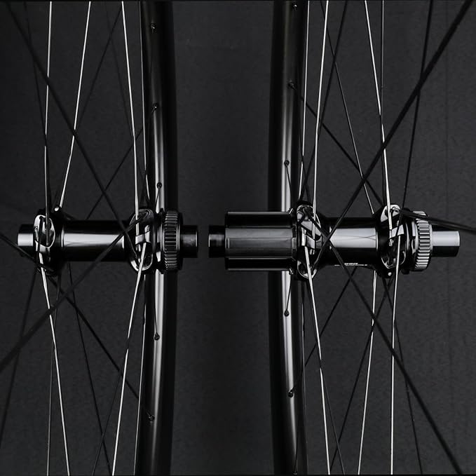 ICAN FL 38/52 Max Carbon Disc Road Bike Wheelset 700C with 36T Ratchet System Hub 21mm Inner Width Clincher Tubeless Compatible