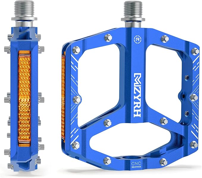 MZYRH Mountain Bike Pedals MTB Pedals,9/16" Non-Slip Lightweight Aluminum Alloy Bicycle Pedals for Road Mountain BMX MTB