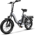 YorkE 1000W Folding Electric Bike, 48V 20AH Large Removable Battery E Bike, 30+MPH, 80 Miles Max Range, 20" Fat Tire Electric Bike for Adults, Adult Electric Bicycles for Commute, 7-Speed