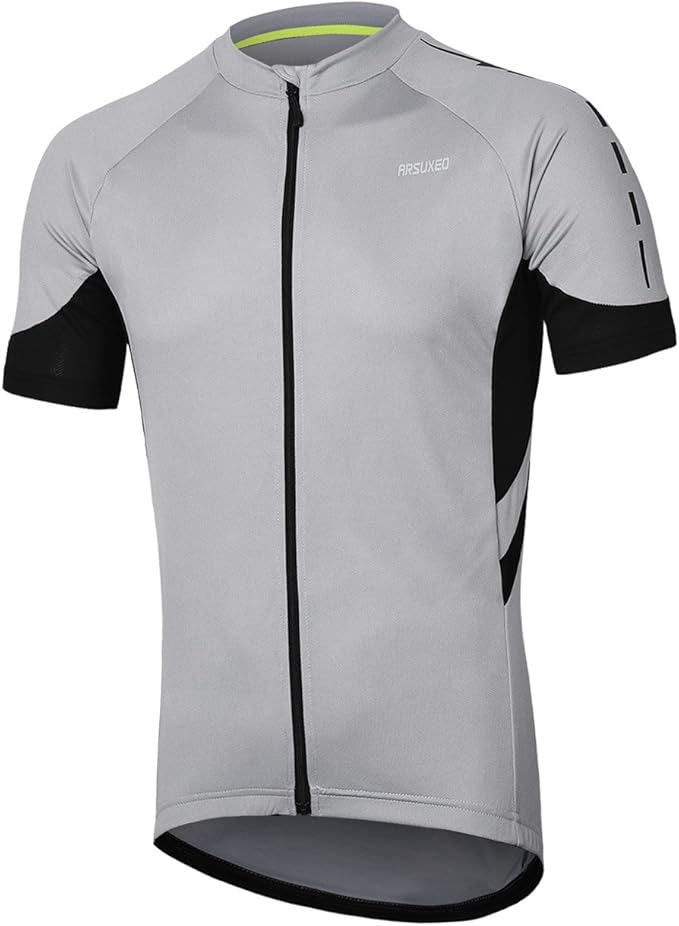 ARSUXEO Men's Short Sleeves Cycling Jersey Bicycle Biking Bike Shirt 636