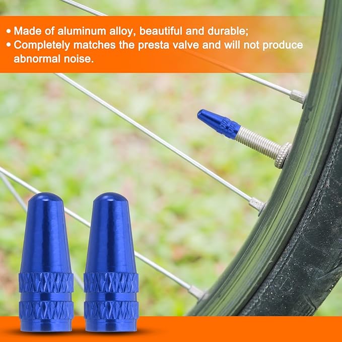 HARFINGTON Bike Valve Caps Anodized Aluminum Road Bicycle Air Tire Valve Caps Dust Caps for MTB Road Racing Bicycle
