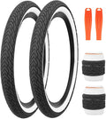 ZUKKA 20 x 2.35 Bike Tire 1/2 Pack 20 inch x 2.35 BMX Bike Tire Folding Replacement Tire for MTB Mountain Bike, BMX Bicycle Commuter Bike