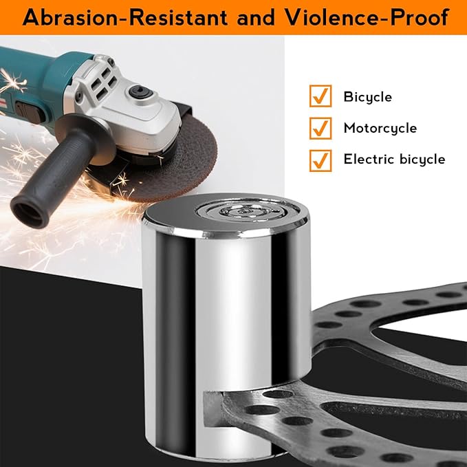 Bike Lock, Disc Brake Lock Suitable for Bicycles and Motorcycles