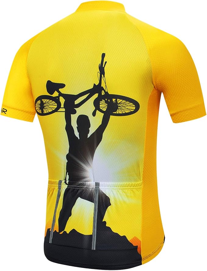 Cycling Jersey Mens Road Bicycle Clothing Summer Short Sleeve Breathable Cycling Tops