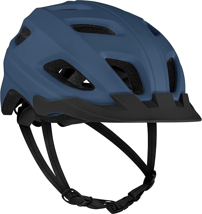 Retrospec Lennon Adult Bike Helmet with LED Safety Light Adjustable Dial & Removable Visor - Adjustable Bicycle Cycling Helmet for Men & Women