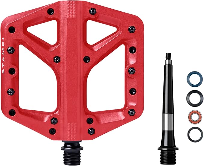Crankbrothers Stamp Flat MTB Pedals - Size-Specific, Lightweight, Versatile, Durable Bike Pedals