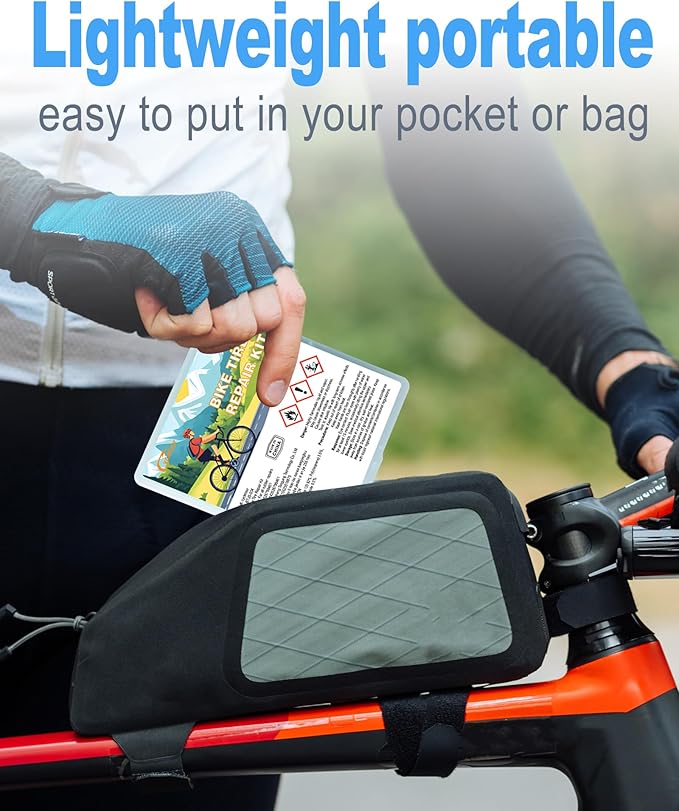 Bike Tire Repair Kit, Bicycle Tire Repair Kit with High Strength Bike Tire Levers, Bike Tire Patch and Tire Repair Glue.