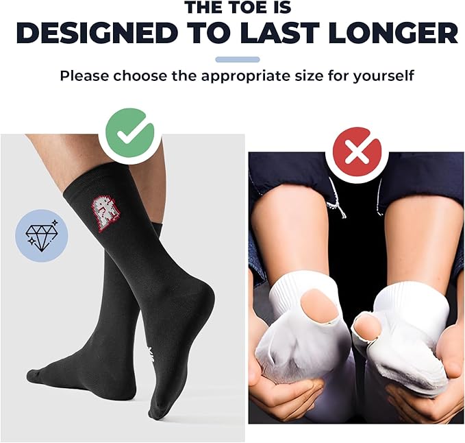 ROCKBROS Aerodynamic Cycling Socks with Wear-resistant Heel, VNS Halloween Series Breathable Athletic Crew Socks, 2 & 3-Pack