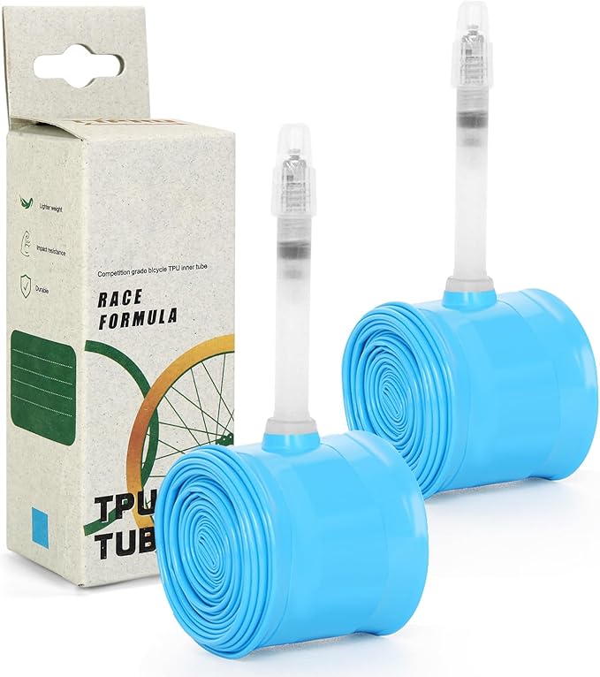 2-Pack TPU Inner Tube 700C x 23C-32C with 65mm Presta Valves TPU Bike Tube Lightweight Bicycle Spare Tire