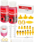 Brake Bleed Kit for Shimano, TEKTRO, TRP Hydraulic Disc Brakes, Mountain Brake Bleed Kit Including High Performance Mineral Oil Brake Fluid.