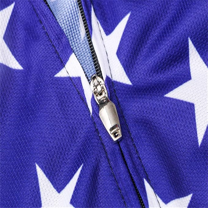 JPOJPO USA Cycling Jersey Men Road Bike Shirt Summer Biking Tops Short Sleeve Bicycle Clothes Cycle Wear Breathable