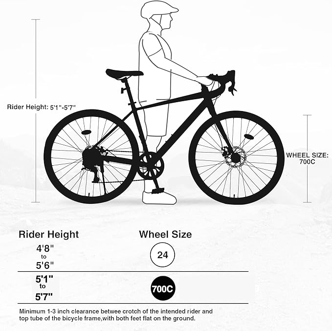 700C Road Bike 7 Speed Road Bike for Men and Women Aluminum Frame