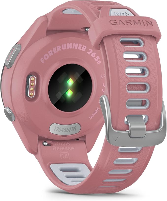 Garmin Forerunner 265S Advanced Multisport Touchscreen Smartwatch, Pink | Heart Rate Monitor, Training Stats, Daily Suggested Workouts, Up to 15 Day Battery Life with Signature Series Charging Bundle