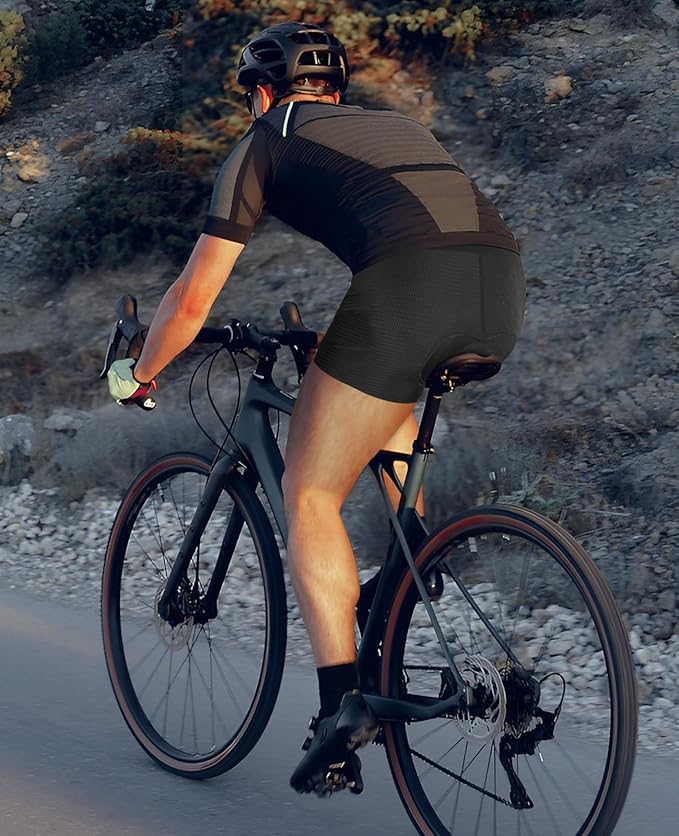 Niksa Cycling Underwear Men Absorbent, 5D Padded Gel Bike Shorts Men, Breathable Bike Liner Shorts for Mountain Biking