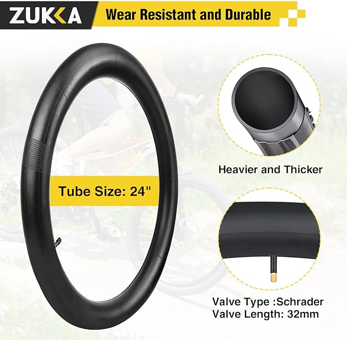 ZUKKA Bike Tire 20/24/26/27.5/29 x 2.125 Bike Tire 2 Pack Mountain Bike Tire Folding Replacement Tire for MTB Mountain Bike, Kids