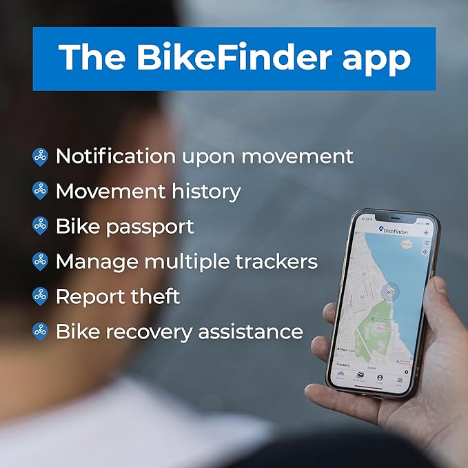 Gen2 - Anti-Theft Bike Tracker with Wi-Fi, GPS, LPWAN and Bluetooth, Hidden and Locked Inside Handlebar, Worldwide Coverage, eSIM Included - Subscription Required