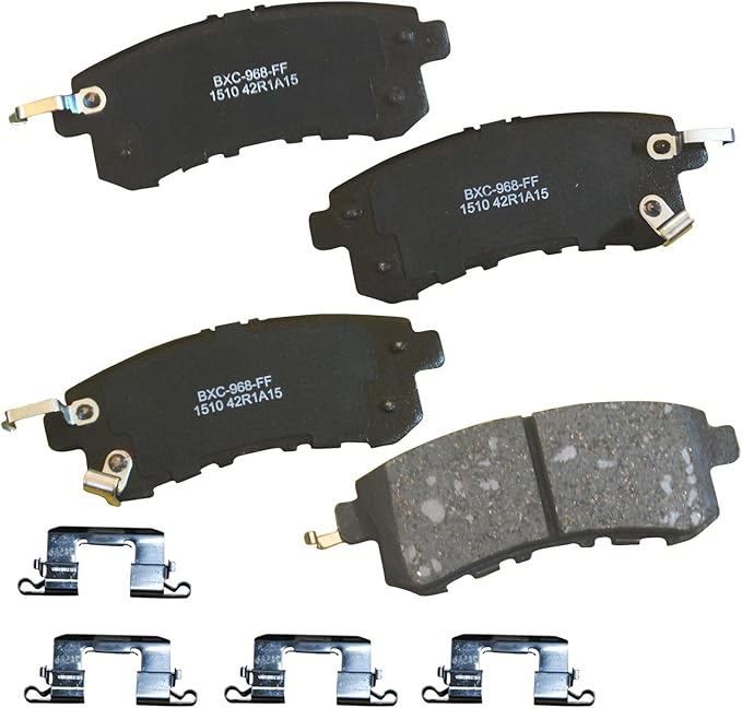 Bendix Premium SBC1510 Ceramic Rear Brake Pads for INFINITI QX56 2013-2011, QX80 2024-2014, Nissan Armada 2023-2017