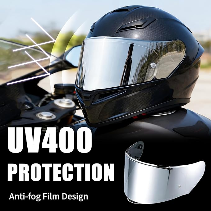 Helmet Visors Face Shield Replacement,For Assault/Rapid/Stream Helmet Visor Accessories (Chrome Silver)
