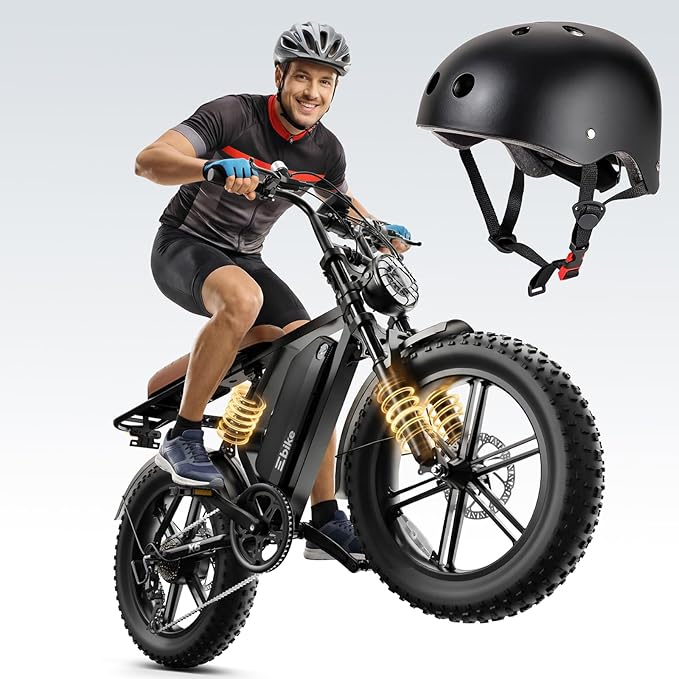 TST Electric Bike for Adults, 1500W Peak Motor 32MPH Off-Road Ebike, 48V 15AH Removable Battery, 20x4.0 Fat Tire E-Bike with Dual Suspension, APP & LCD, UL 2849 Certification