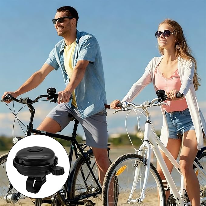 Classic Bike Bell for Adults, Aluminum Bicycle Bell, Loud Crisp Clear Sound Bicycle Horn Bike Accessories for Adult Bikes, Easy Installation, Use for Mountain Road and Commuter Safety