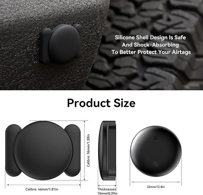 Generic Safe Sync GPS Tracker, Mini GPS Tracker, Real-Time Location Tracker, GPS Smart Tracker for Vehicles, Small Items, for iPhone (Magnetic case-2pc)