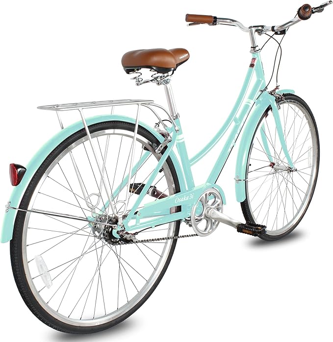 Tracer Osaka Hybrid Bikes, Steel Frame, Shimano Nexus Inter 3/7 Speed, Brown Seat Brown Grips, Road Bike, City Bike, Multiple Colors