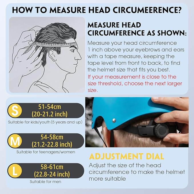 Skateboard Helmet for Adults - Adjustable Certified Safety Adults Helmet for Skateboarding Bike Bicycle Scooter Cycling Skate Skating Multisport Helmets for Women Men Boys Girls Kids Youth