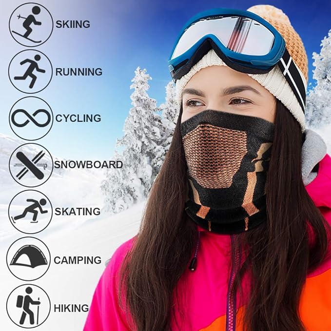 WTACTFUL Winter Neck Warmer Gaiter Windproof Face Mask Balaclava Bandana for Ski Snowboard