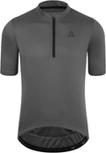 Men's Cycling Jersey Short Sleeves Bike Jersey 1/3 Zipper Solid Color Club Fit, Biking Cycling Shirt Zipper Pocket